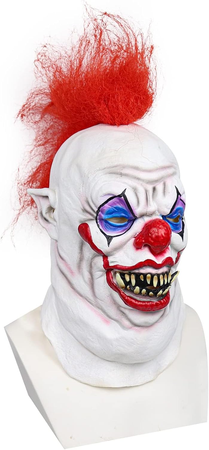 xiuyou Máscara de payaso de Halloween, máscara de payaso, máscara de payaso asesino de terror, máscara de payaso asesino de terror, disfraz de