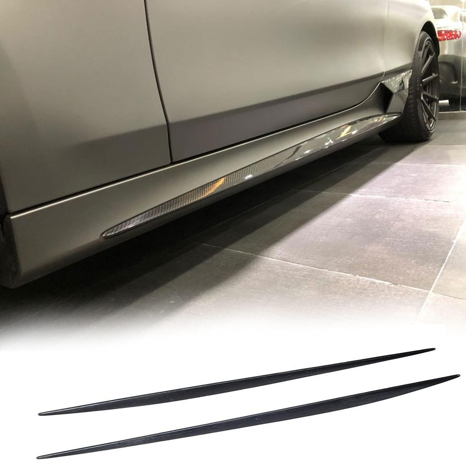 Faldas laterales de fibra de carbono para Mercedes-Benz Clase S S500 S550 S560 S63 S65 AMG Coupé 2 puertas 2014-2018 salida de fábrica CF, paneles