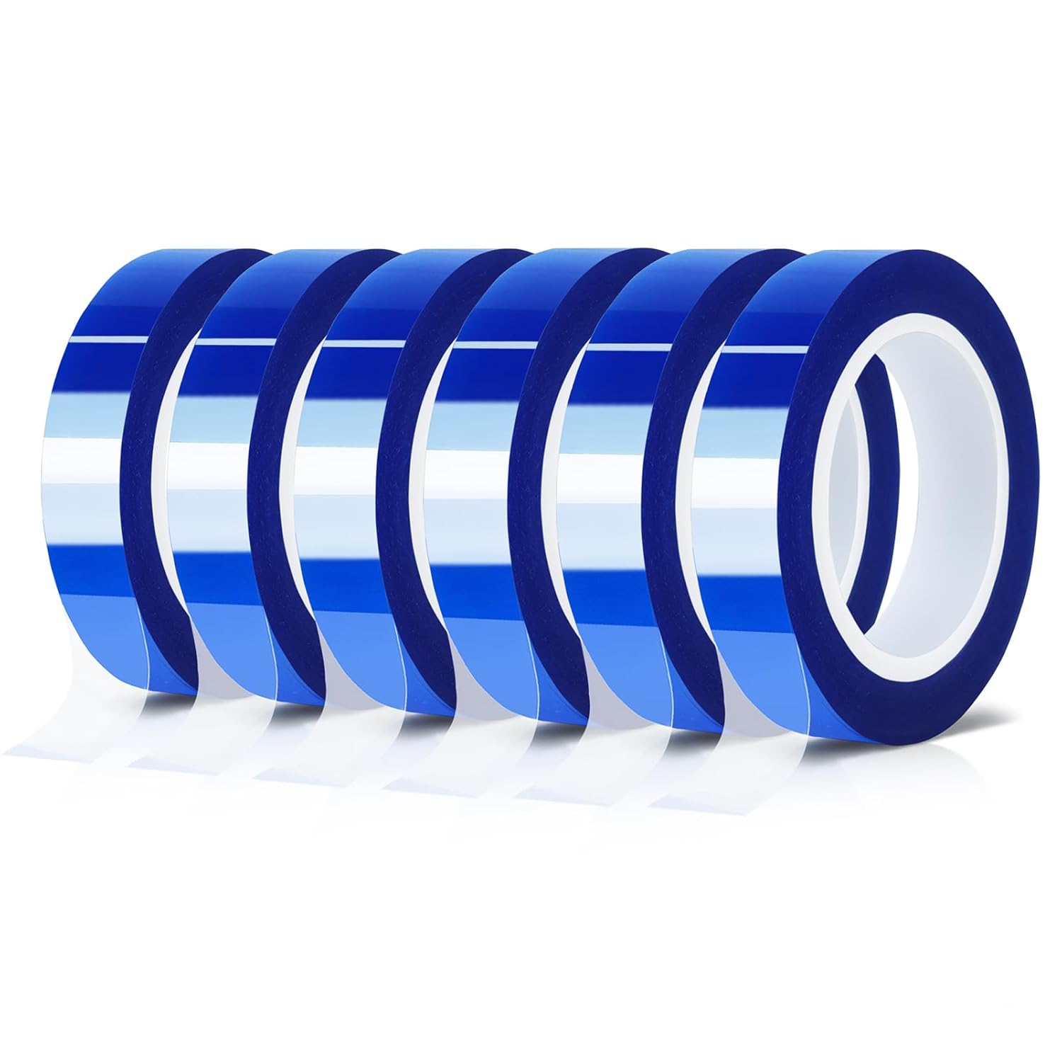 6 rollos de cinta de calor azul de alta temperatura, resistente al calor, cinta de transferencia de calor para sublimación de calor, vinilo de