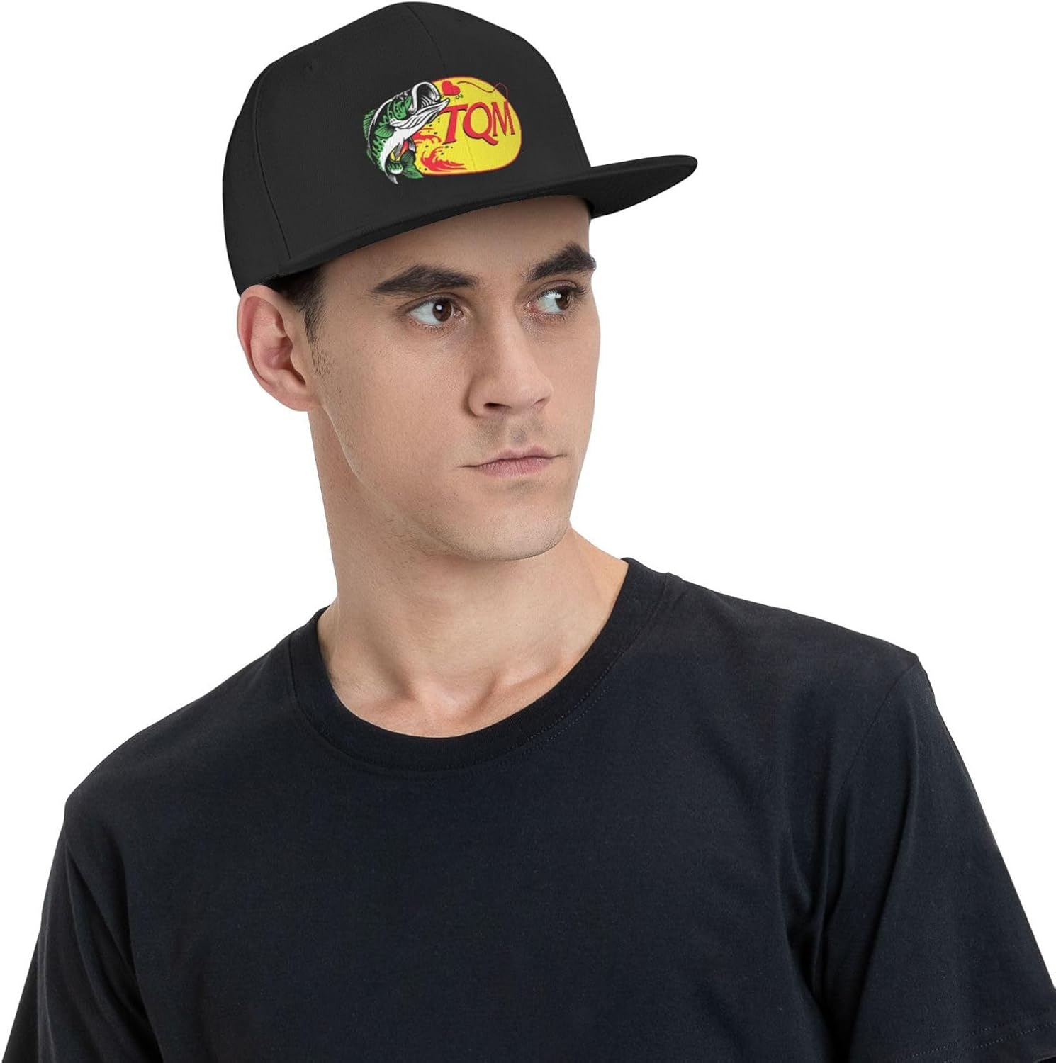Tqm Hat,Regida Gorras Del Pescado Tqm,Fuerza,Tqm Fish Cap,Yo No Pesco Negro, Negro –
