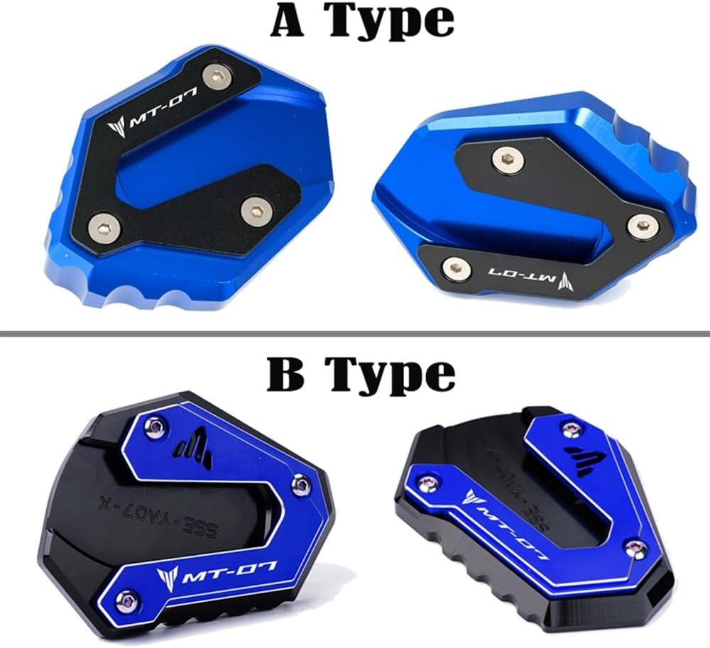 Motorcycle Side Stand pad for Y&AMAHA MT07 MT-07 2014 2015 2016 2017 2018 2019 2020 2021 2022 2023 Side Stand Enlarge Kickstand Extension Plate Pad