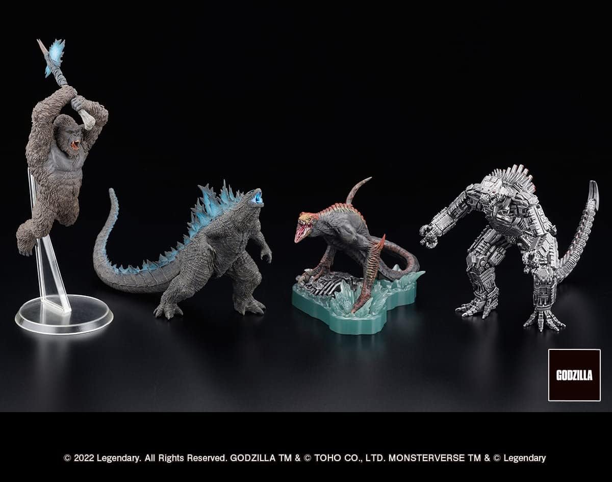 Art Spirits Gekizo Series Godzilla VS. Kong (2021), sin escala, figuras comerciales prepintadas, caja AT-056, paquete de 4