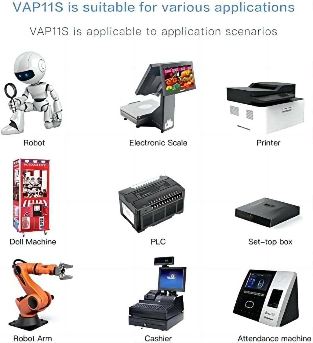 Vonets VAP11S Mini repetidorpuente inalámbrico EthernetWiFi Router 2.4GHz industrial con 2 puertos Ethernet RJ45 y 2 antenas externas, gran socio