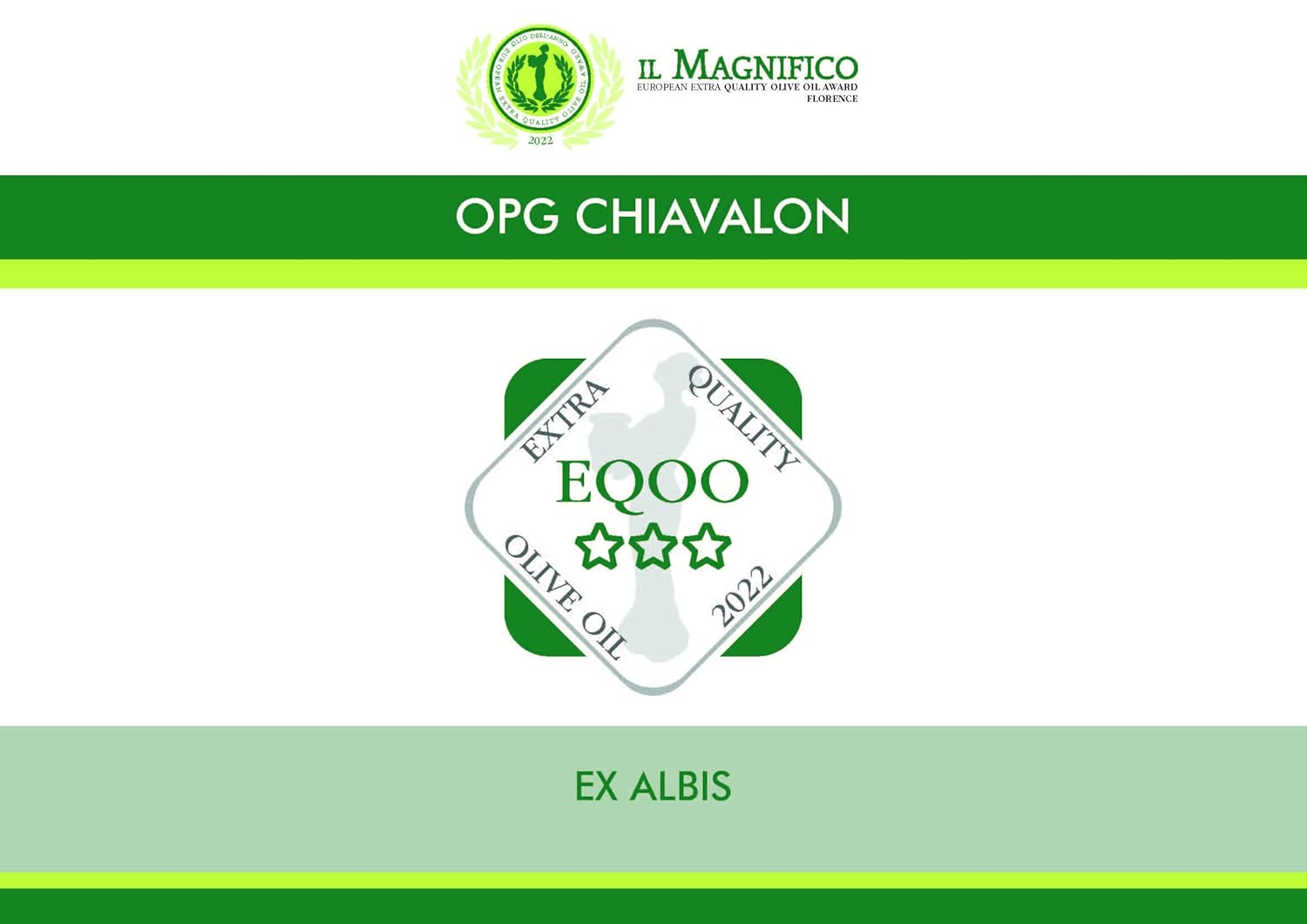 Aceite de oliva virgen extra croata  Chiavalon Ex Albis  Aceite de oliva con alto contenido de polifenol (16.9 fl oz)