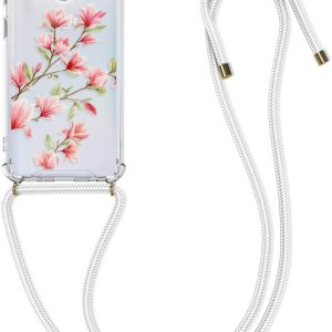 kwmobile Funda cruzada compatible con Samsung Galaxy A40 – Magnolias RosaBlancoTransparente kwmobile Funda cruzada compatible con Samsung Galaxy A40 – Magnolias RosaBlancoTransparente