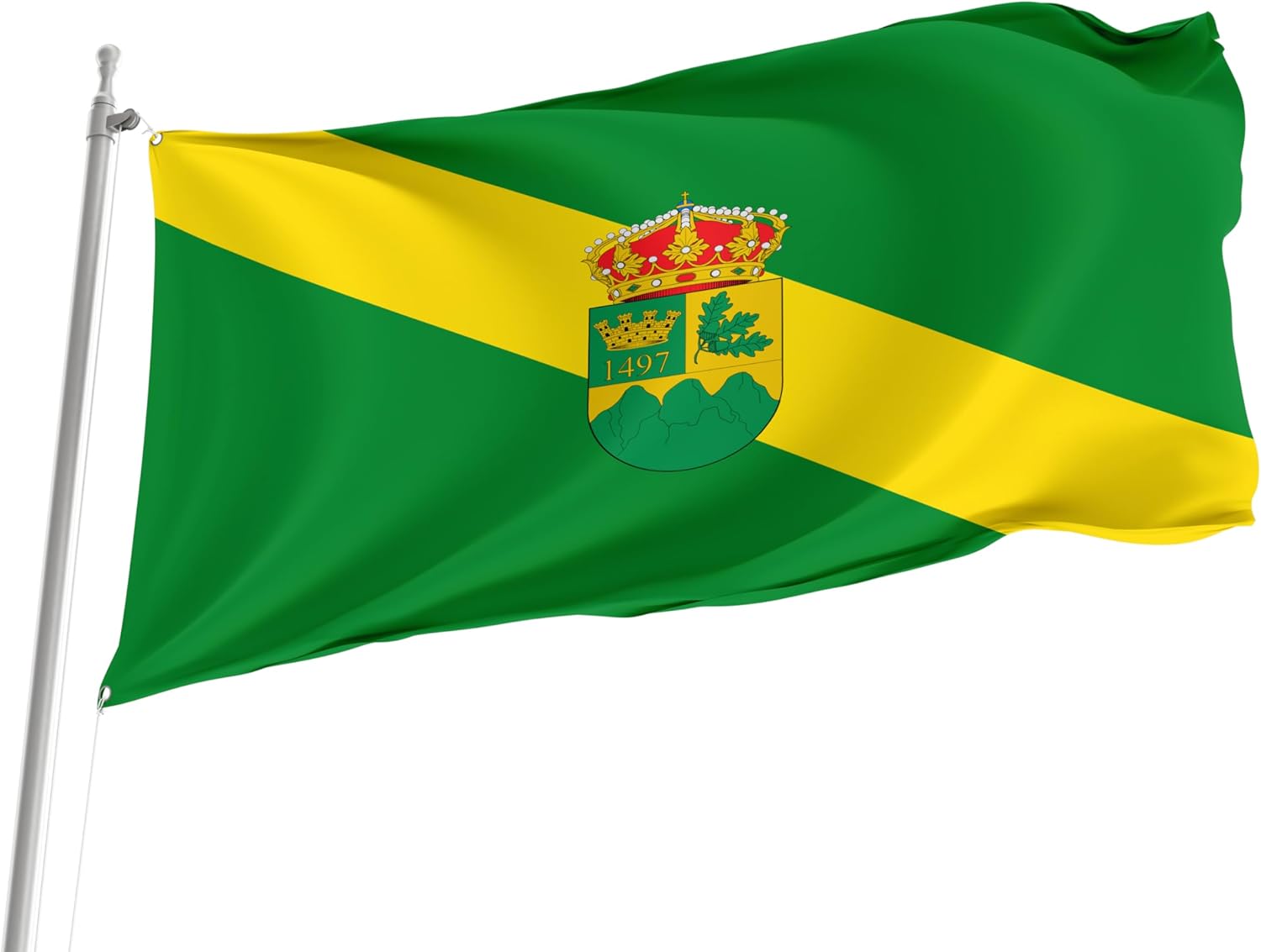 Puebla de la Sierra, Madrid Flag, Unique Design Print, Double Seams,Spain Province Flag 3×5 outdoor – Flags for outside, Bright Colours, Reinforced