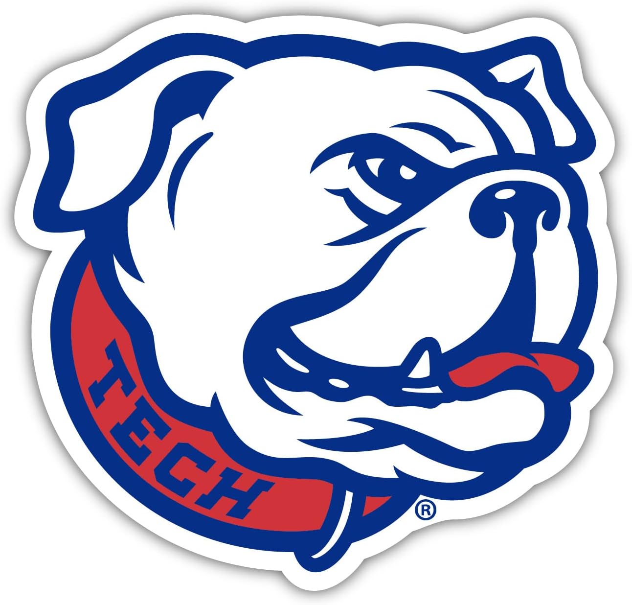 R and R Imports Louisiana Tech Bulldogs – Calcomanía de vinilo (12 pulgadas)