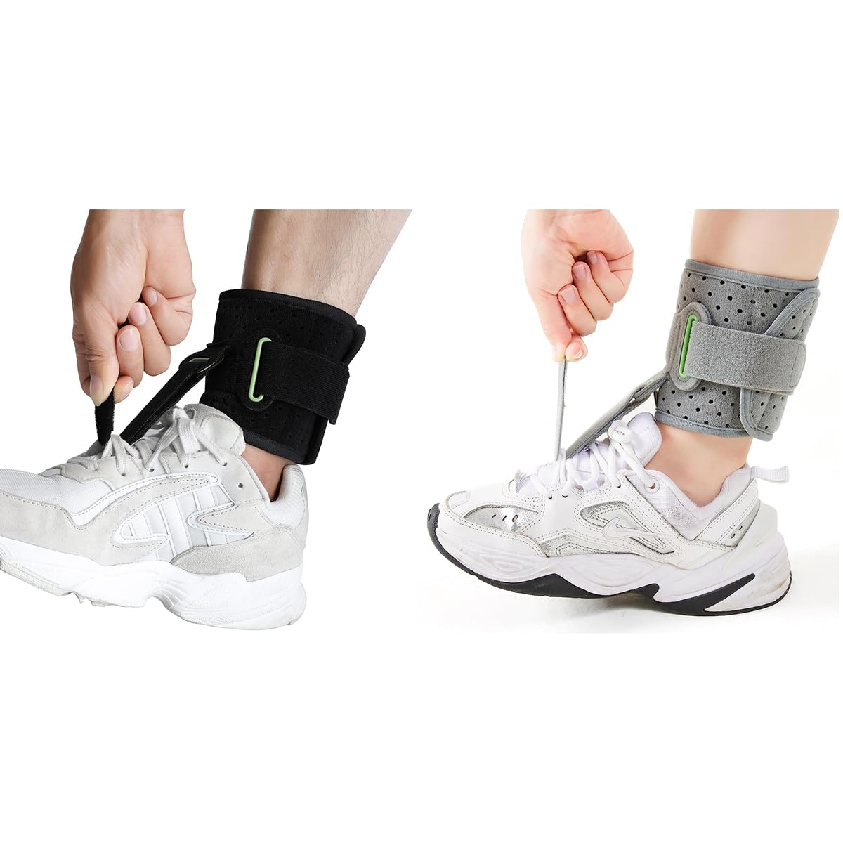 Soporte ajustable para pie caído, unisex, para ortesis de pie derechoizquierdo, soporte de tobillo, mejora la marcha al caminar, alivia eficazmente