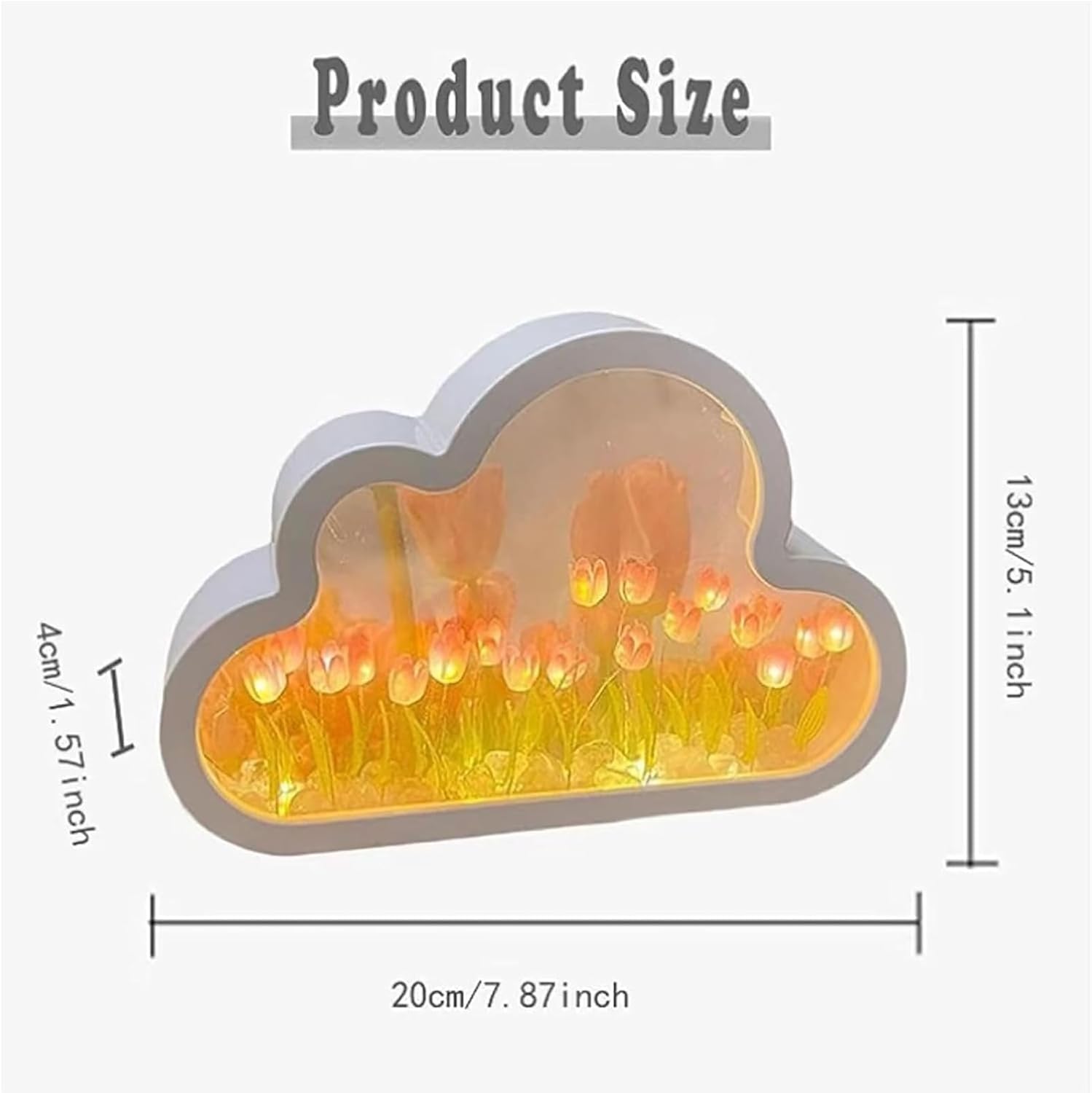 AOZBZ Lámpara de flores  Lámpara de flor de tulipán de nube de bricolaje, luz nocturna LED, hecha a mano, lámpara de tulipán, lámpara decorativa de