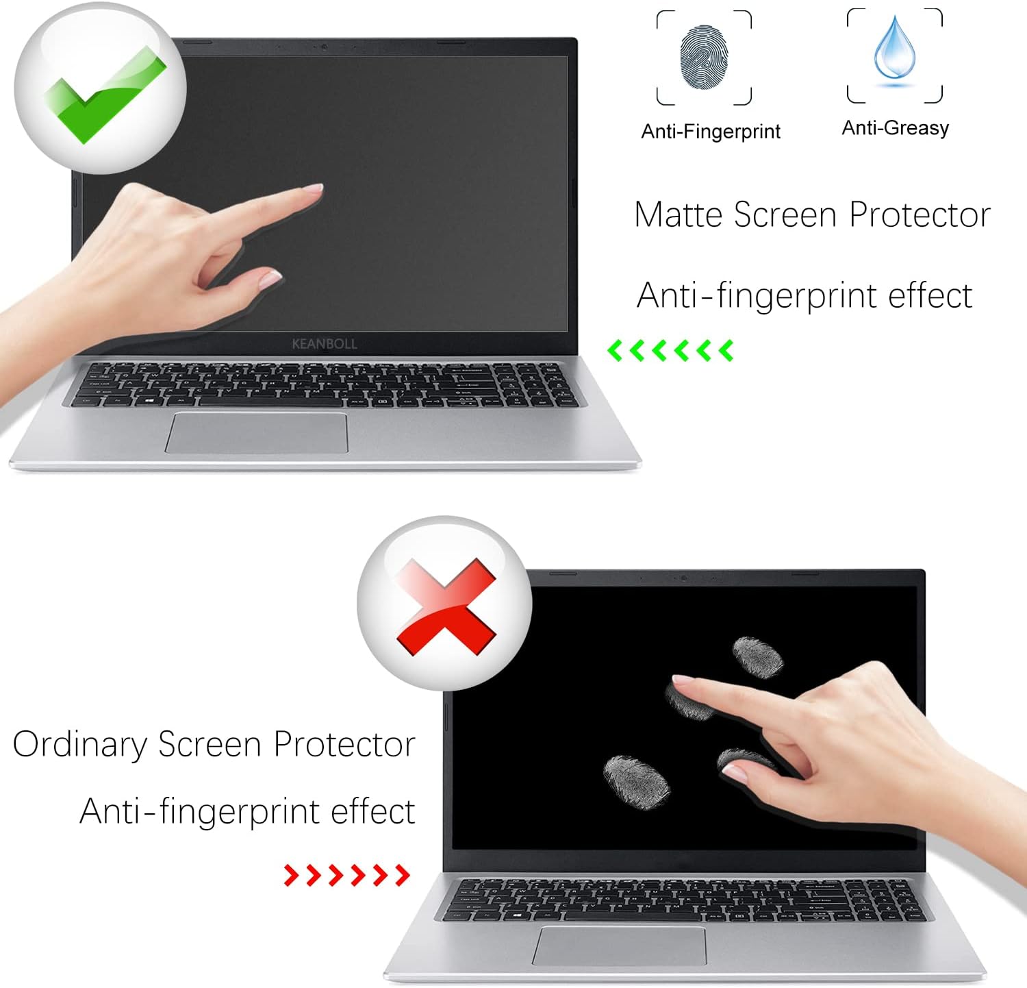 Paquete de 3 protectores de pantalla para laptop de 16 pulgadas, filtro mate antirreflejos para HP de 1610 HPDellLenovoAsusAcerSamsungSonyMSILGRazer