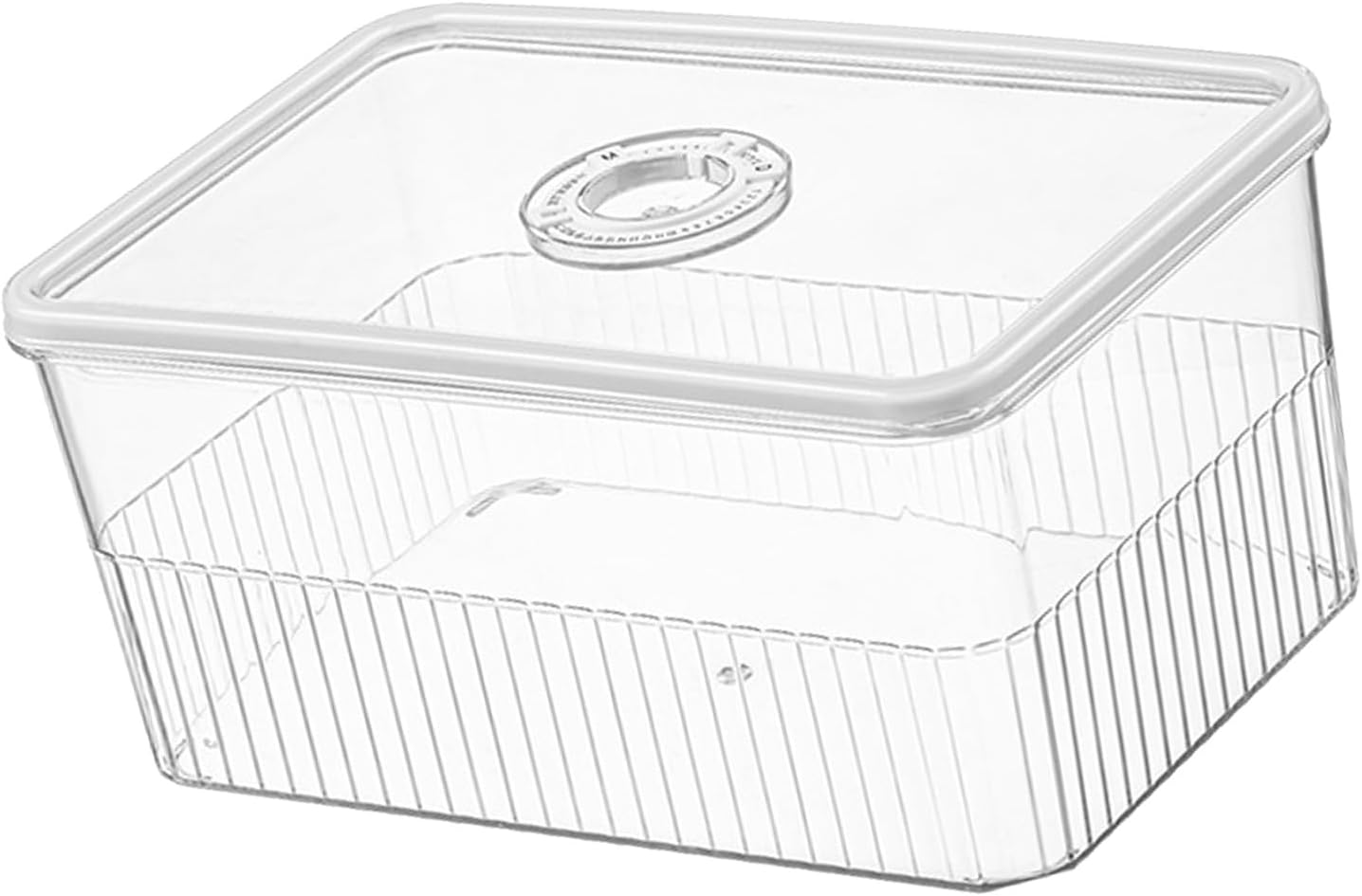 TOPINCN Contenedor de almacenamiento de frutas para refrigerador, caja de almacenamiento para refrigerador con tapa, plástico transparente sellado
