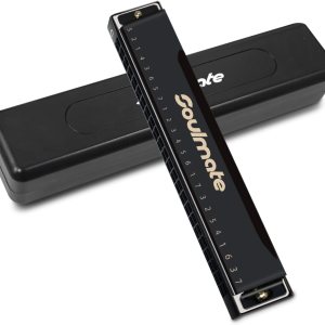 Soulmate Armónica de 24 agujeros C Key Blues Armónica con estuche, armónica de órgano de boca para principiantes con estuche para niños, adultos, Soulmate Armónica de 24 agujeros C Key Blues Armónica con estuche, armónica de órgano de boca para principiantes con estuche para niños, adultos,