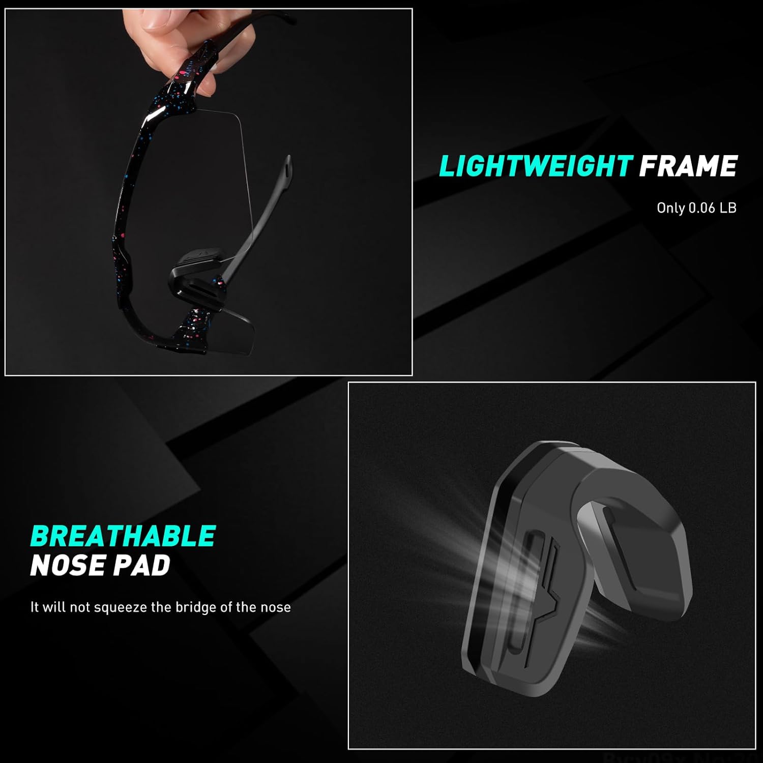 SCVCN Gafas de ciclismo fotocromáticas para hombres y mujeres, UV400, gafas deportivas para jóvenes, para correr, béisbol, golf