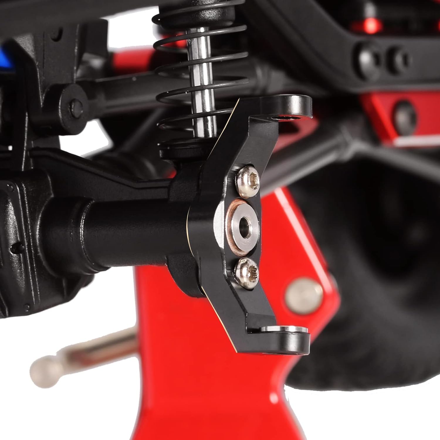 Bloques de ruedas de latón C-Hubs eje delantero para 118 RC Crawler TRX4M piezas de actualización contrapeso (negro, paquete de 2)