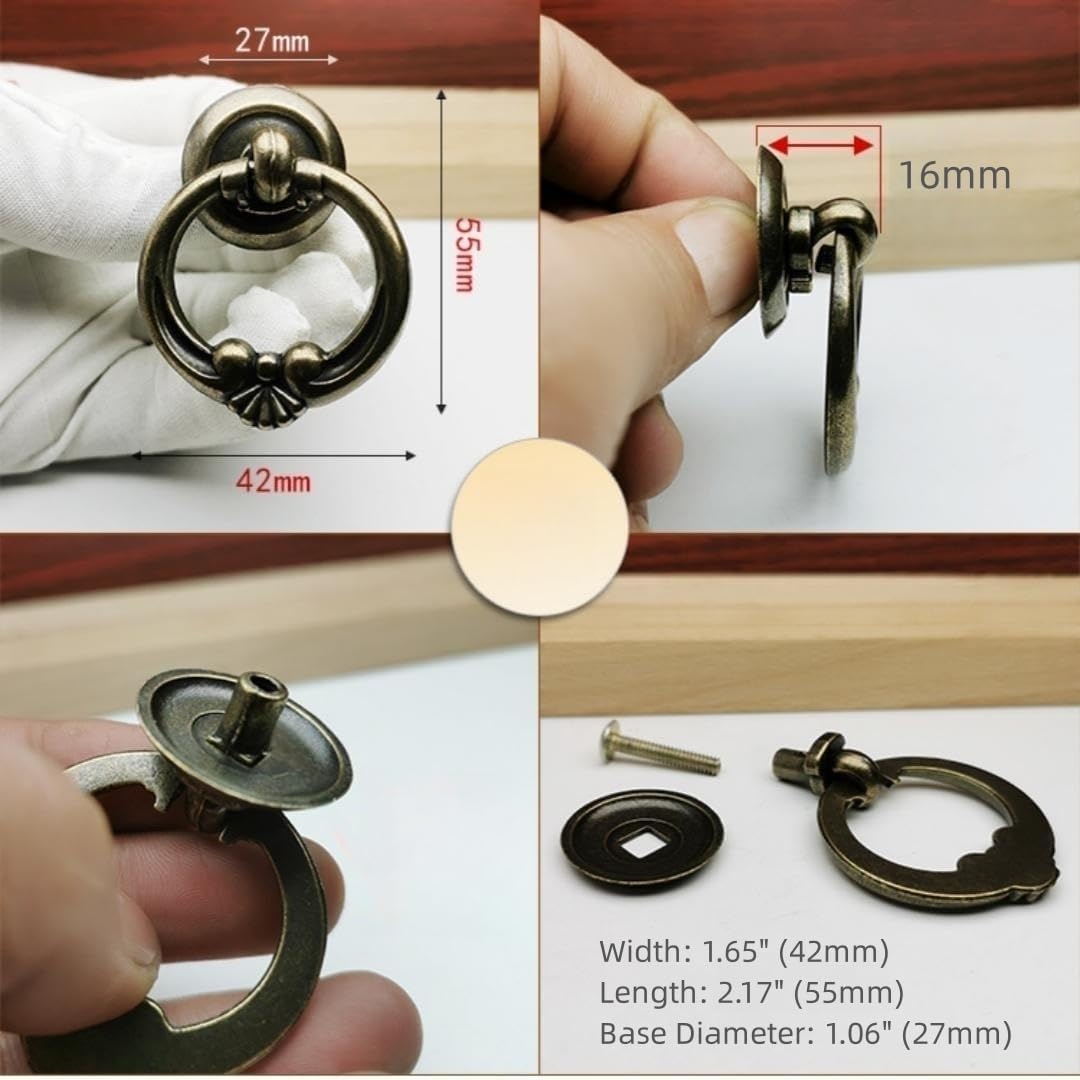 Tiradores de mariposa vintage de bronce antiguo para cajón de un solo agujero, accesorios de gabinete de aleación de zinc para cocina, baño,