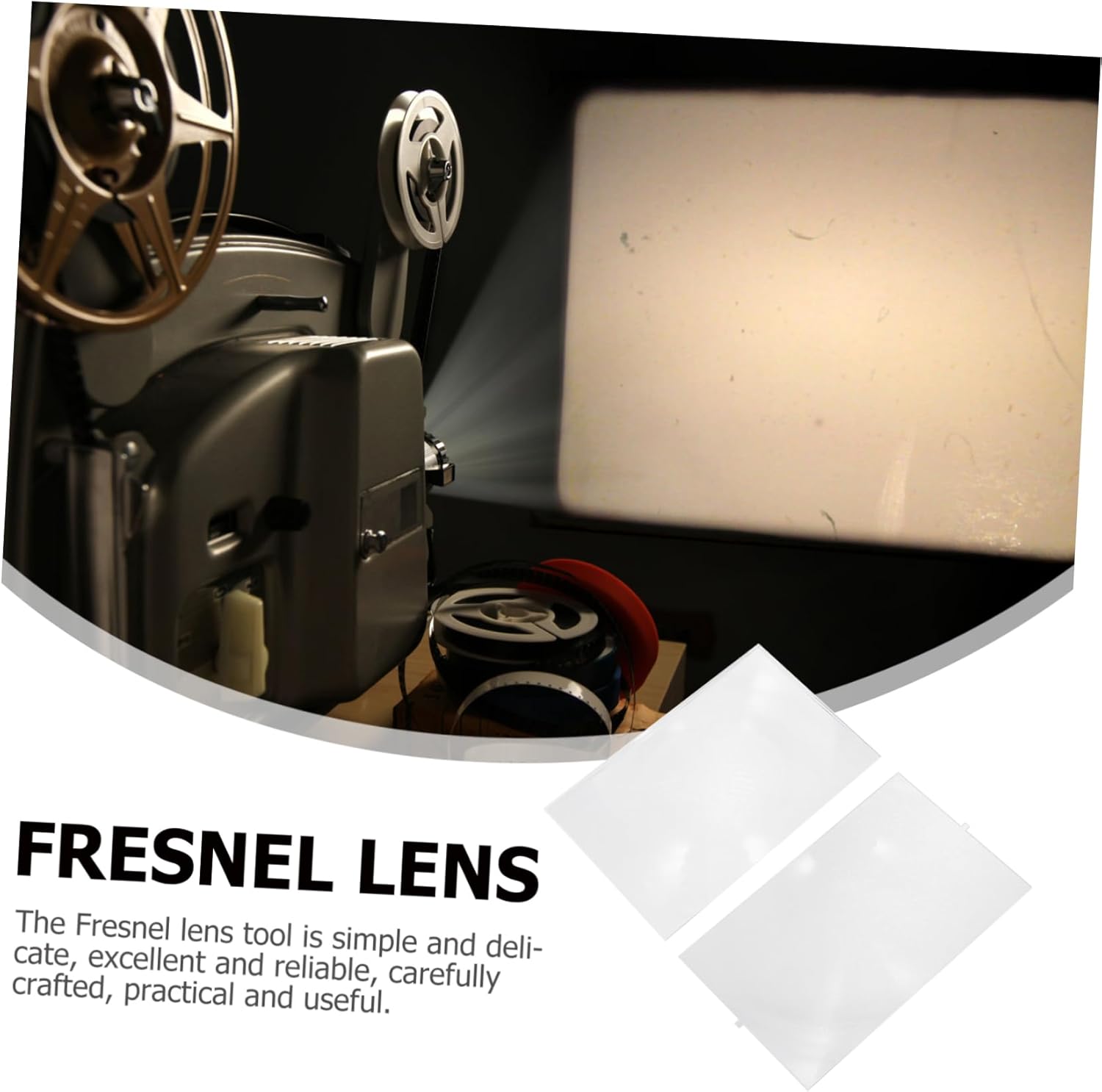 2 unids Fresnel lente Fresnel lente para proyector Lupa Proyector Herramienta Fresnel Lente Pantalla Lupa Pantalla Proyector Monitor para PC Útil