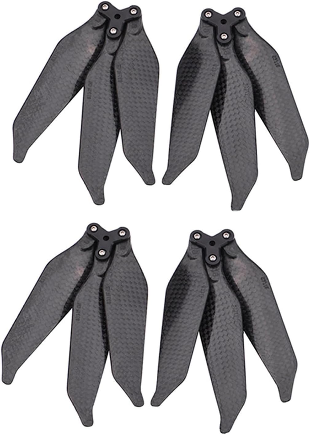 2 pares de hélices avanzadas de fibra completa de bajo ruido, 3 adecuadas para DJI Mavic Pro Drone Drone Frame 250 (gris, talla única)