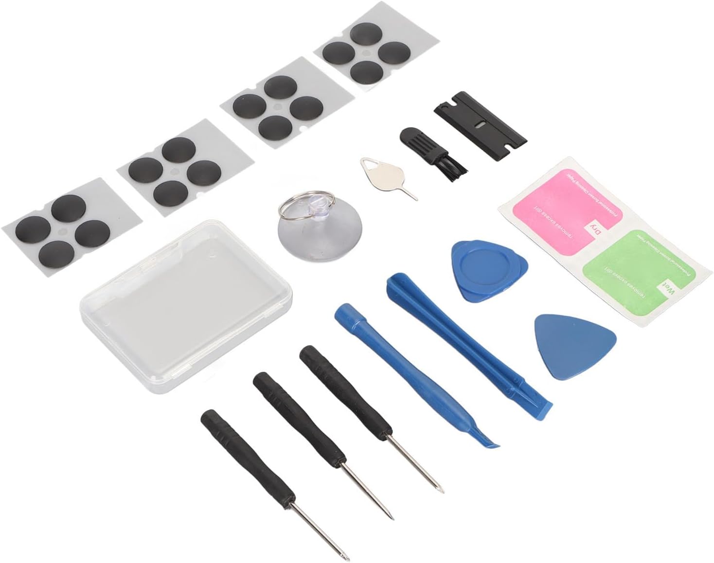 Diyeeni 16Pcs Laptop Feet, Non Slip Replacement Bottom Case Feet, with Professional Repair Tool Kit, Bottom Base Feet Foot Pad Compatible for