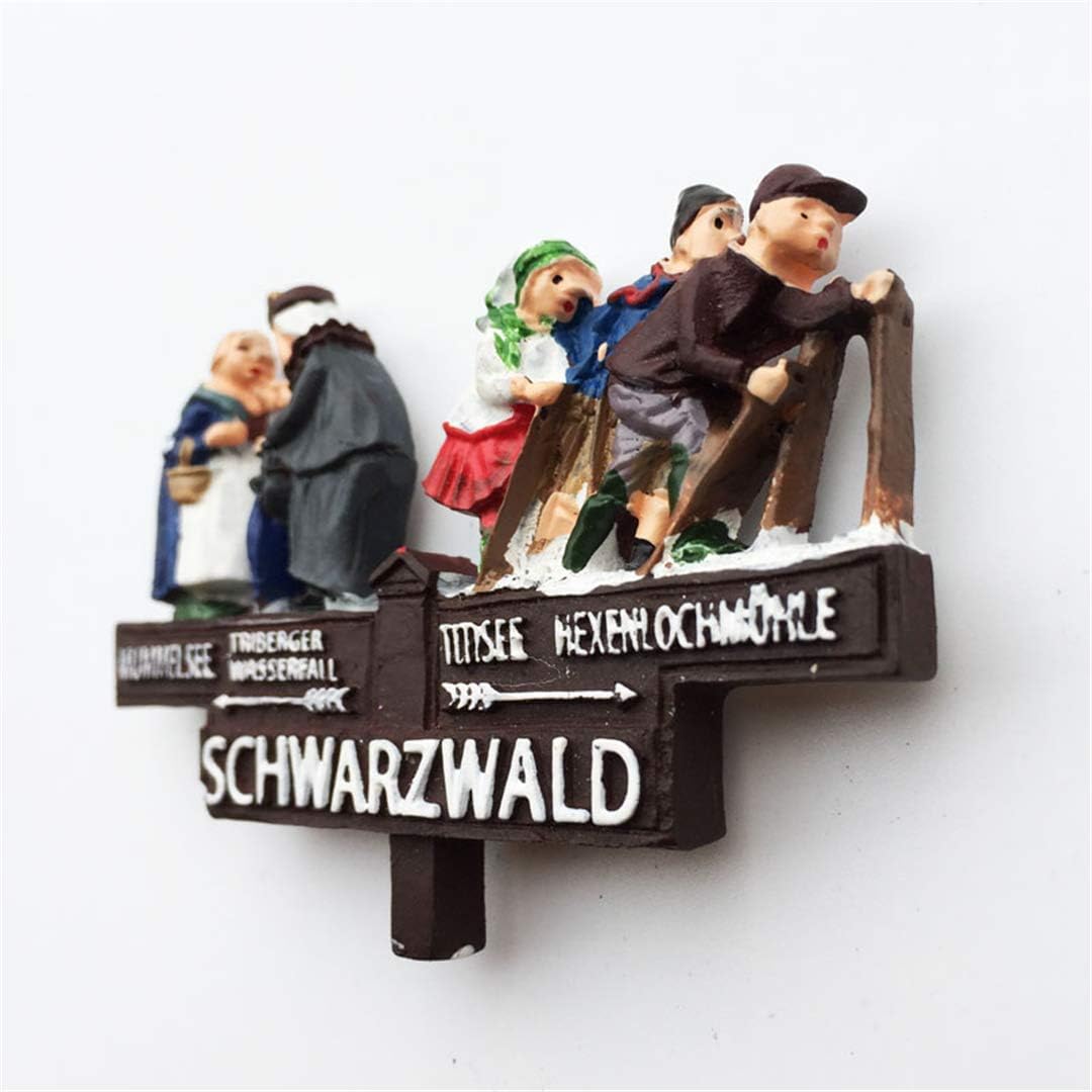 Imán de nevera Selva Negra Schwarzwald Alemania 3D Metal Hecho a Mano Artesanía Turística Viaje Ciudad Recuerdo Colección Letra Refrigerador Pegatina