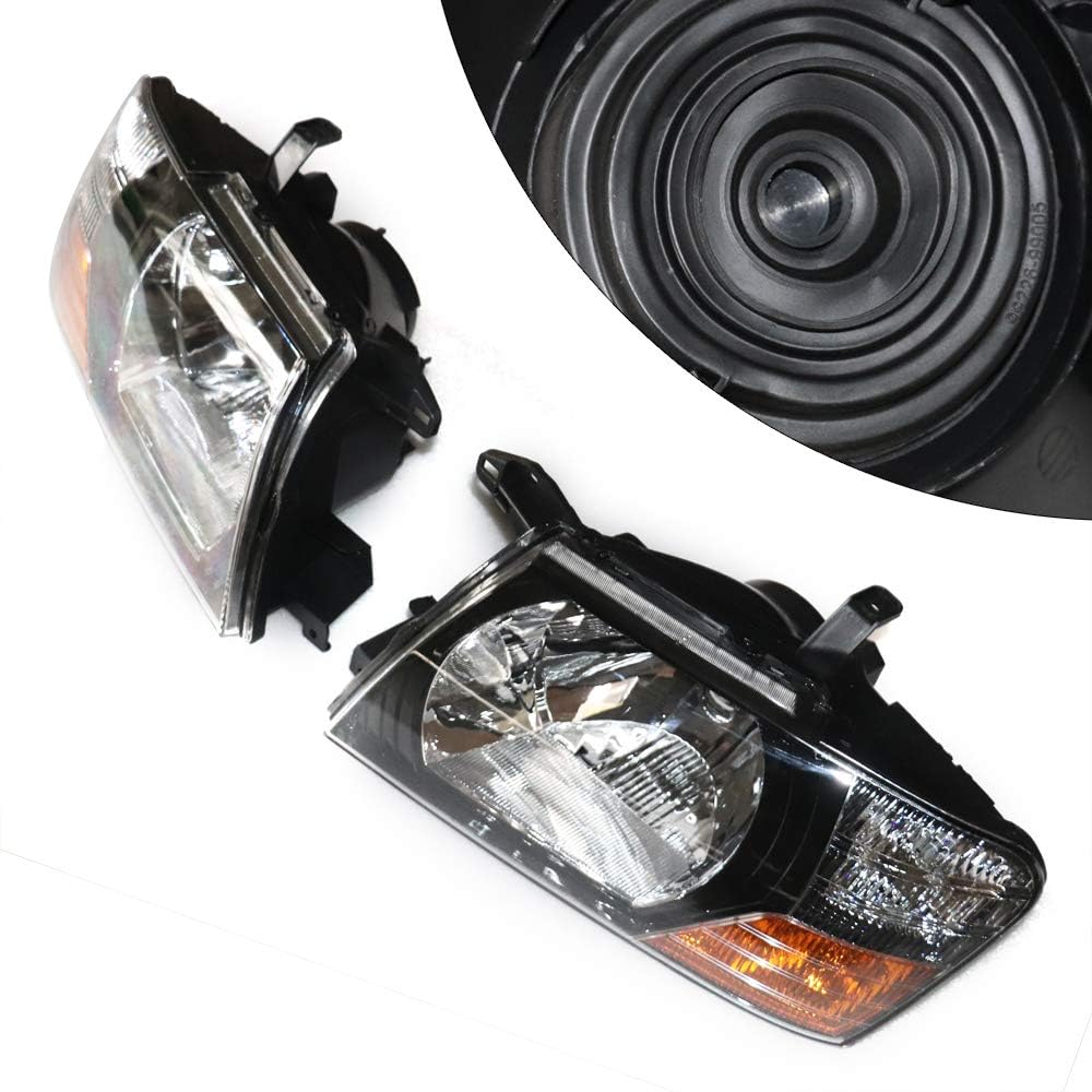 Par de faros delanteros izquierdo + derecho con bombillas para Mitsubishi Pajero Montero 2000-2006