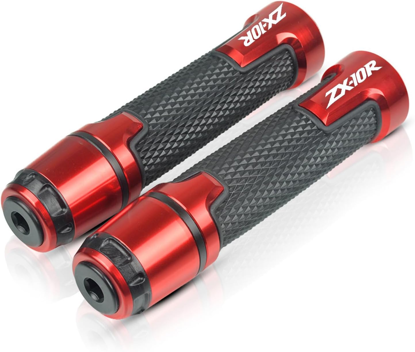 Universal 78 ” 0.866 in motocicleta Powersports manillar Grips con extremos de agarre para Kawasaki ZX10R