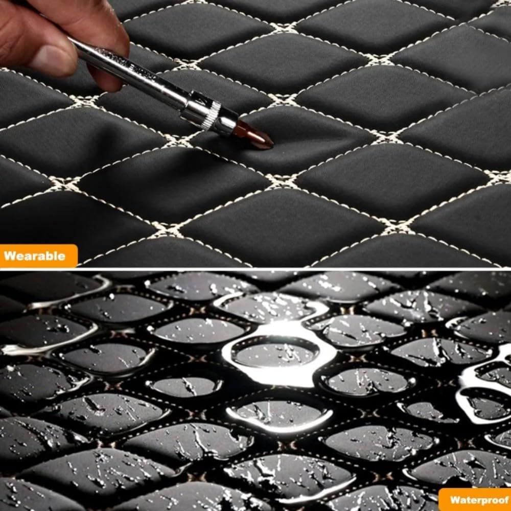ATMASAD Alfombrillas de cuero de lujo con protección para todo tipo de clima para el 99.99 % de automóviles, SUV y camiones según los modelos