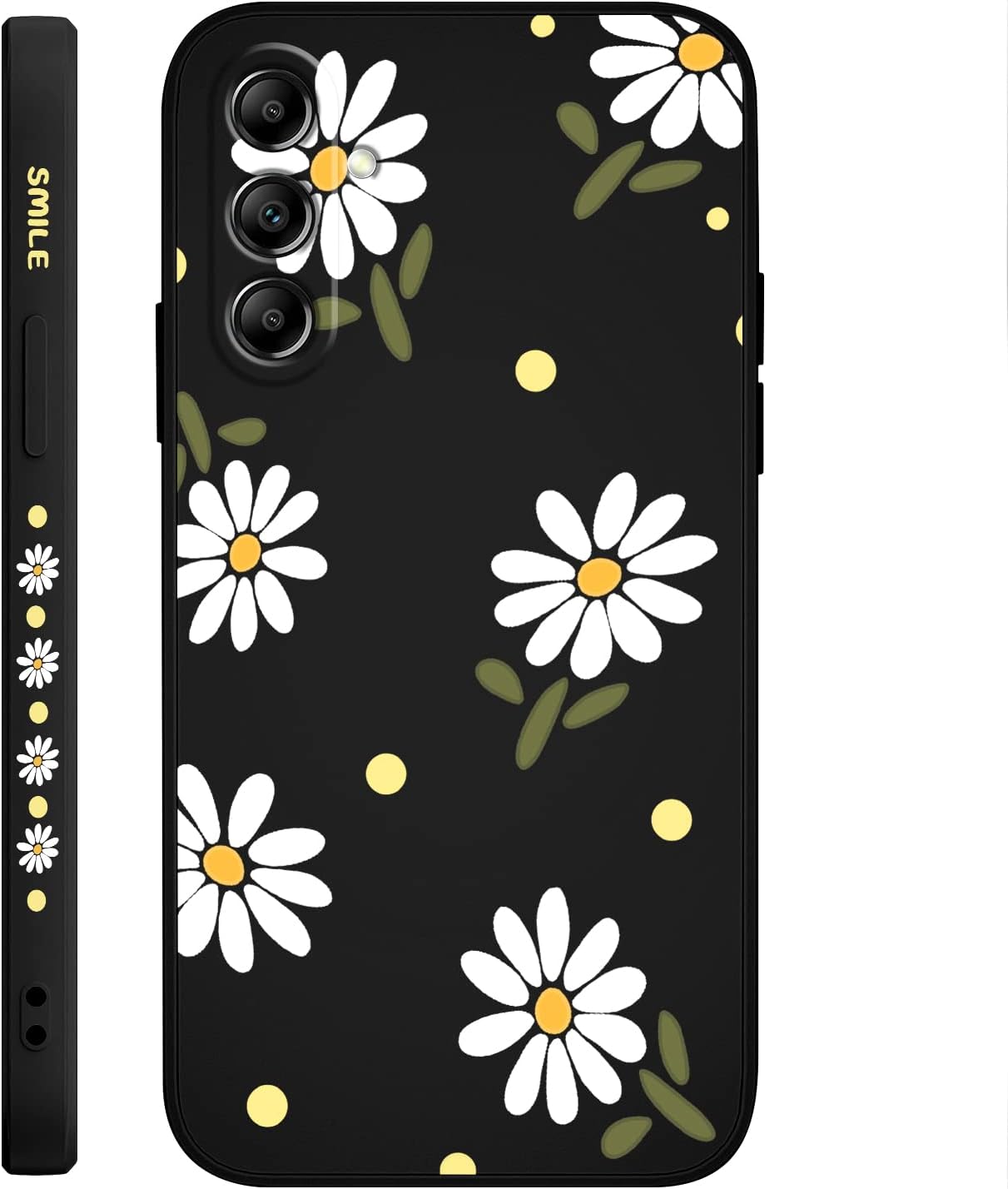 LEECG Funda para Samsung Galaxy A14 5G, mariposa de flores amarillas para niña, funda Galaxy A14, a prueba de golpes, flexible, protector protector