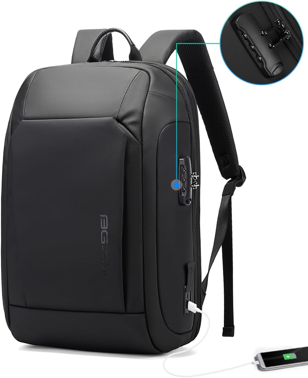BANGE Mochila inteligente para computadora portátil de negocios que puede contener una mochila de viaje para laptop de 15.6 pulgadas, bolsa de