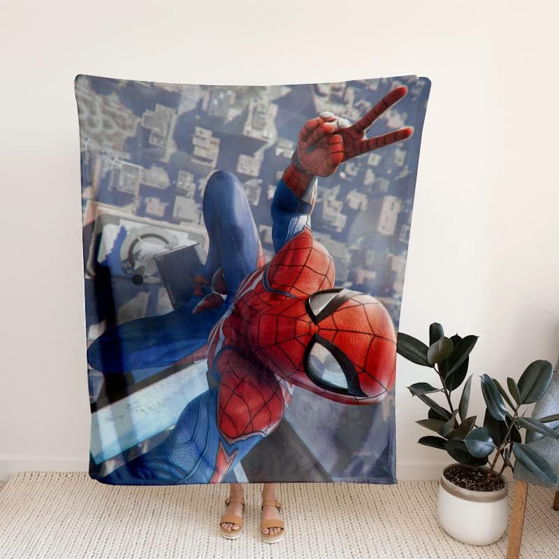 Super Hero SP Manta de franela, manta de microfibra ultra suave antiestática, 50 x 60 pulgadas