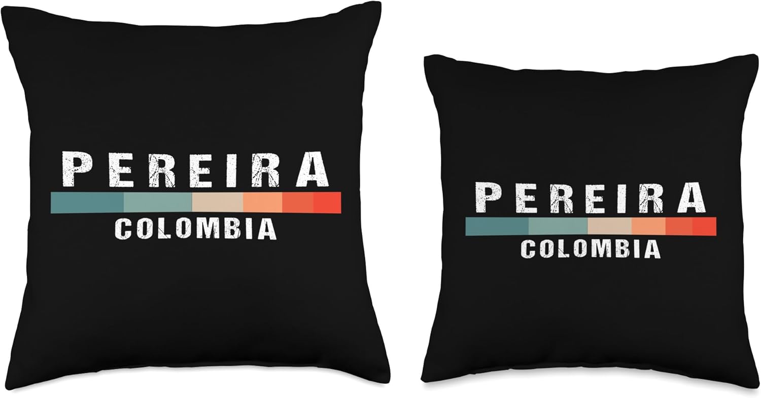 Pereira Colombia City Trip Throw Pillow, 16×16, Multicolor