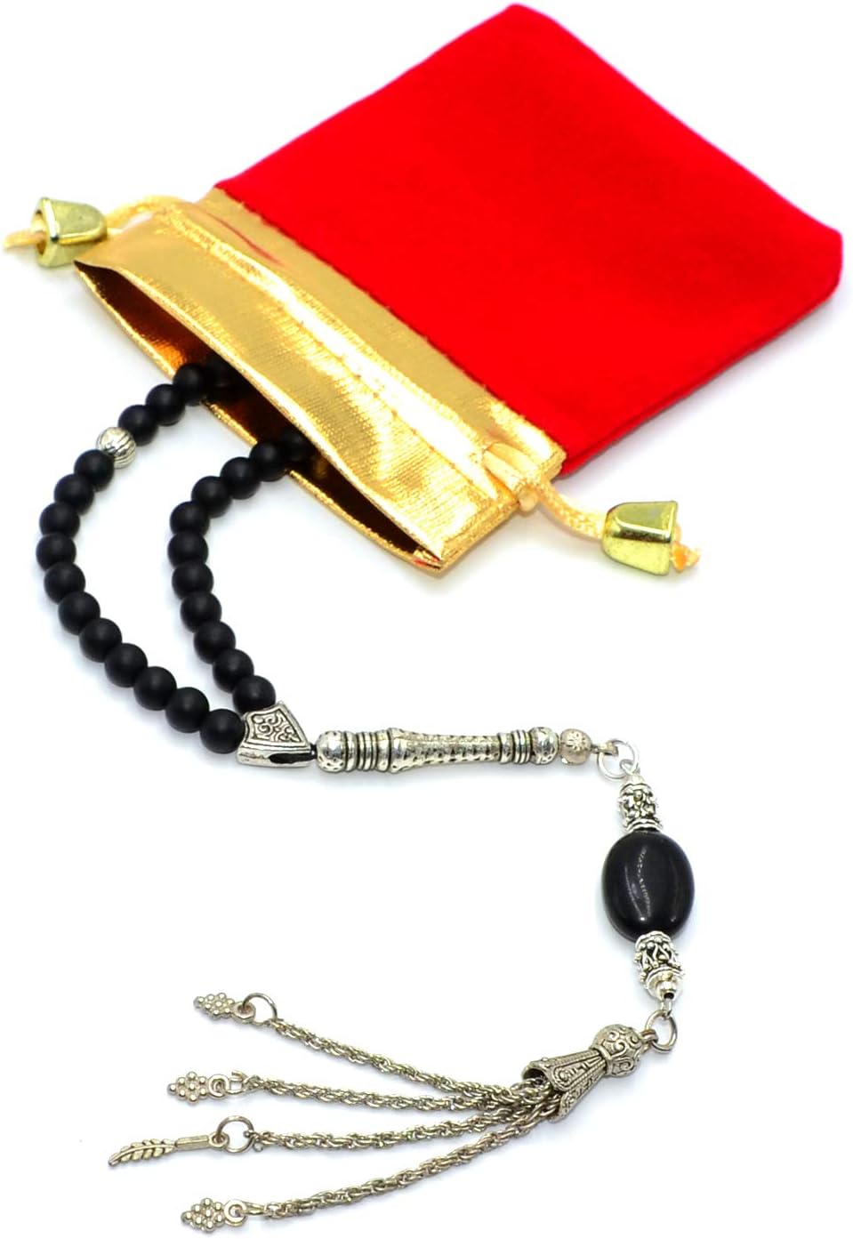 Cuentas pequeñas Serie TESBIH (0.236 in, 33 cuentas pequeñas) Tesbih-Tasbih-Tasbeeh-Misbaha-Masbaha-Subha-Sebha-Sibha-Worry Beads (piedra natural