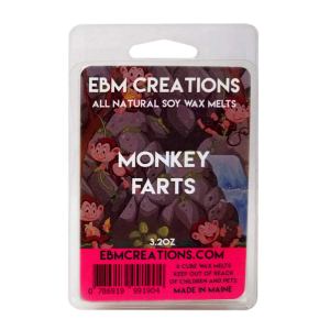 Monkey Farts – Scented All Natural Soy Wax Melts – 6 Cube Clamshell 3.2oz Highly Scented! Monkey Farts – Scented All Natural Soy Wax Melts – 6 Cube Clamshell 3.2oz Highly Scented!