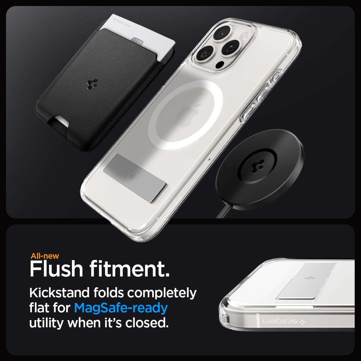 Spigen Funda magnética ultra híbrida S MagFit diseñada para iPhone 15 Pro Max, antiamarilleo protección de grado militar soporte compatible con