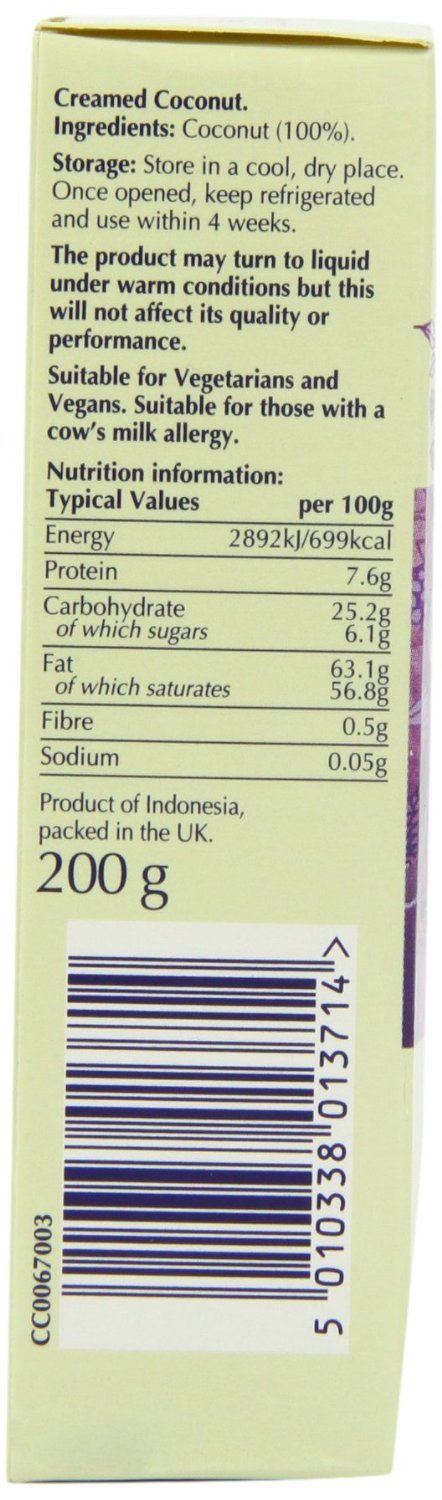Blue Dragon – Bloque de coco crema  7.05 oz