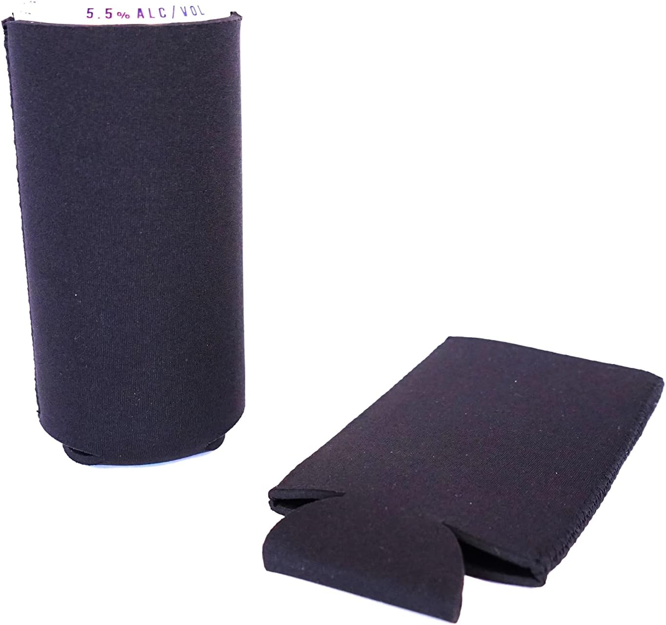 Paquete de 2 latas de neopreno en blanco de 16 onzas de alto, 2 unidades de neopreno negro de 16 onzas de alto Coolie, neopreno negro de 16 onzas de