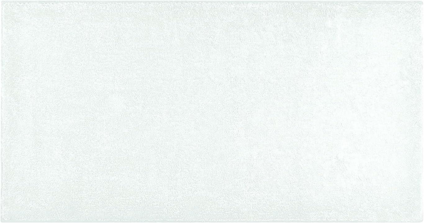 Tapetes de felpa color crema menta para baño, base de goma antideslizante, lavables, alfombra de baño absorbente, 39 x 20 pulgadas