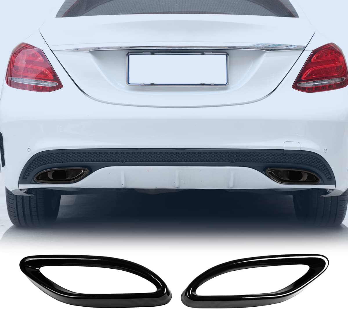 Stainless Exhaust Muffler Tail Pipe Trim Cover For Mercedes Benz A B C E Class 2014-2022GLE GLC GLS CLS CLA W166 X253 X166 C257 2015-2022