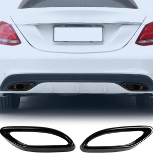 Stainless Exhaust Muffler Tail Pipe Trim Cover For Mercedes Benz A B C E Class 2014-2022GLE GLC GLS CLS CLA W166 X253 X166 C257 2015-2022 Stainless Exhaust Muffler Tail Pipe Trim Cover For Mercedes Benz A B C E Class 2014-2022GLE GLC GLS CLS CLA W166 X253 X166 C257 2015-2022