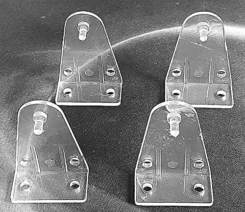 4 clips de sujeción para riel inferior de color transparente para persianas de alto perfil de 2 pulgadas