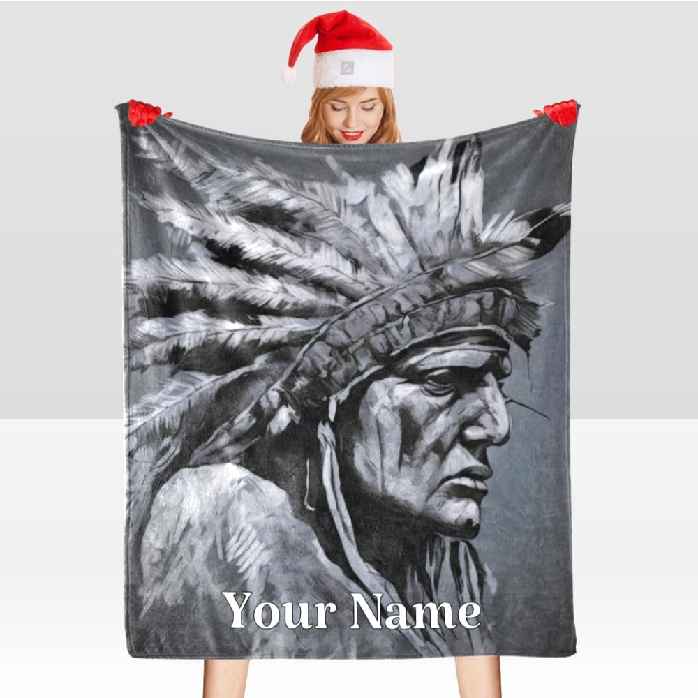 CUXWEOT Manta personalizada con texto del nombre, manta personalizada de forro polar súper suave para sofá, cama (50 x 60 pulgadas)