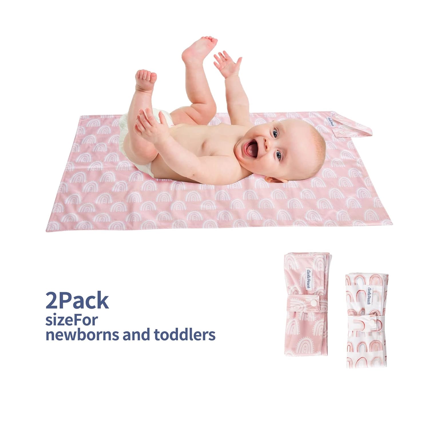 Cambiador de pañales para bebé, cambiador portátil lavable, tapete cambiador de viaje plegable para bebé, regalos de ducha para recién nacidos,