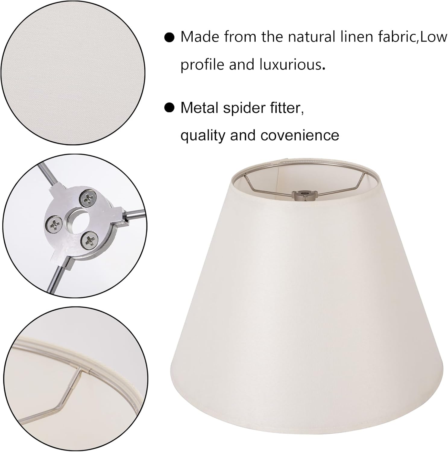 TOCHIC Pantallas de lámpara imperio grande para lámpara de escritorio, lámpara de pie, lámpara de noche, requiere montaje, cubierta de lámpara de