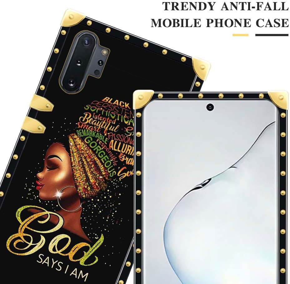 Funda compatible con Samsung Galaxy Note 10 Plus, hermosa funda dorada para niñas y mujeres, funda decorativa de lujo, de poliuretano termoplástico