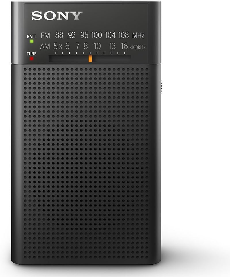 Sony handyi-po-taburazio ICF – P26 FMAMWide FM Soporte Portrait Notebook Black icf – P26 B