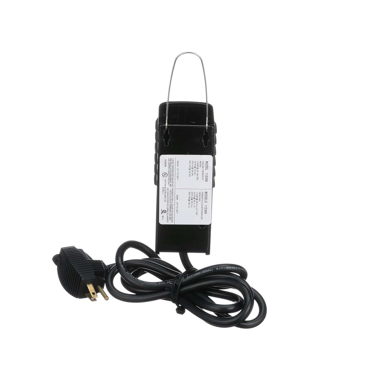 TPI Corporation KTO121 – Termostato de voltaje de línea de enfriamiento de serie industrial, SPST Cool Only, cable de 6 pies de largo, carcasa de
