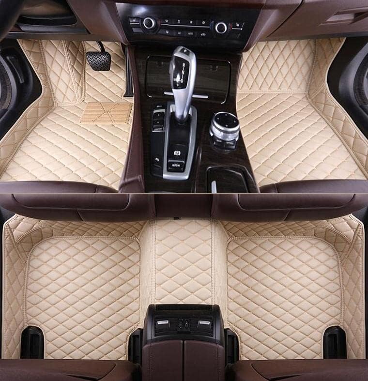 Alfombrillas de cuero de protección para todo tipo de clima para coches, SUV y camiones según el modelo automotriz (beige)