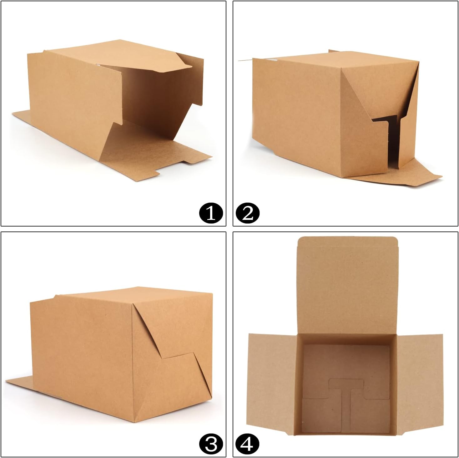 Lainrrew 15 cajas de regalo, caja de regalo degradada con tapa, cajas de regalo de papel kraft reciclado, cajas de regalo de dama de honor, caja de