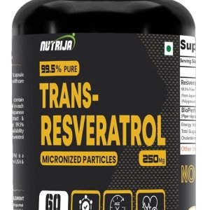 NutriJa Cápsulas de resveratrol Trans de 250 mg  99.5% puro micronizado y altamente suplemento que ayuda a ralentizar el envejecimiento, potente NutriJa Cápsulas de resveratrol Trans de 250 mg  99.5% puro micronizado y altamente suplemento que ayuda a ralentizar el envejecimiento, potente