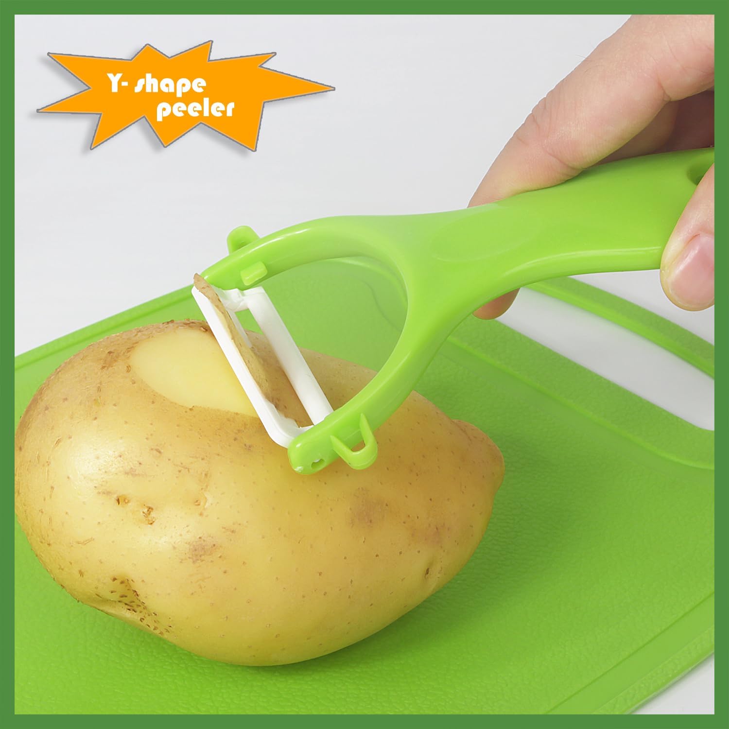 Tellshun Juego de cuchillos de cocina para niños de 9 piezas, cuchillos para cocina real con tabla de cortar y pelador, cortador de sándwich, bordes