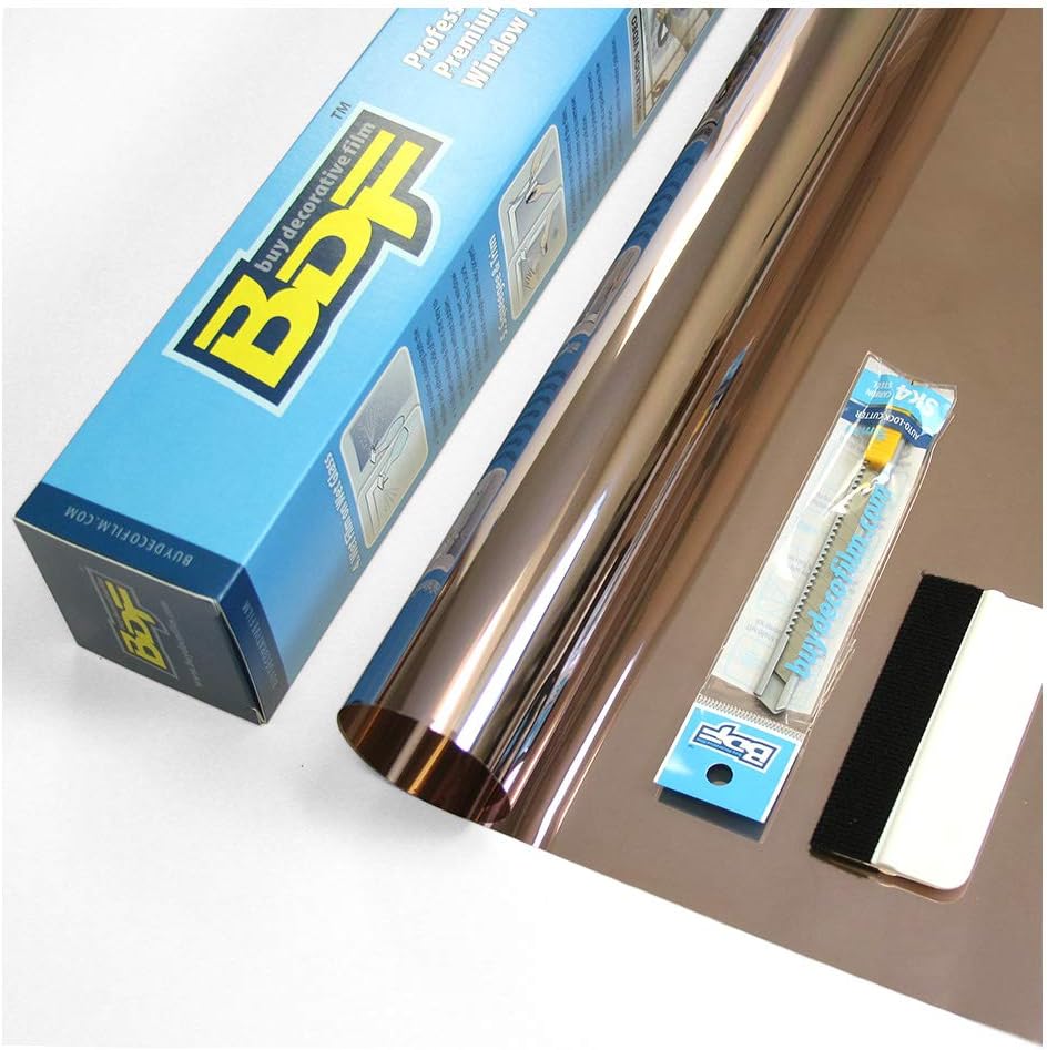 BDF BRZ50 – Película de bronce para ventana, control solar y calor (luz), 48 pulgadas x 50 pies